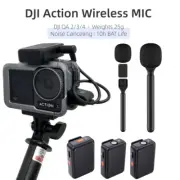 1 to2 Microphone Handheld Stick w/Adapter Cable For DJI OSMO ACTION 4/3/2 Camera