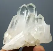 NATURAL Green Ghost pyramid Quartz Crystal Cluster Point Mineral Specime 98g