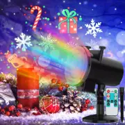 Luces de césped Para Navidad Fiesta Paisaje De Movimiento Proyector 12 Patrones