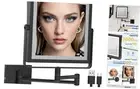Rechargeable Wall Mounted Makeup Mirror with Lights, Double Sided 1X/10X