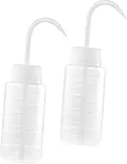 SOLUSTRE Barber Shop Scale Bottles 2pcs 250ml Empty Plastic Refill Bottles Break Mouth Design