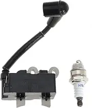 Ignition Coil 291337001 with Spark Plug for Ryobi RY254BC 25.4CC and RY252CS RY253SS RY251PH 25cc String Trimmer 2 Cycle Trimmer Brush Cutter