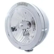 Universal - Peterbilt Stainless Classic Headlamp With Bullet Bezel And 4 Amber