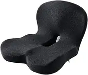 Reenly Back and Seat Cushion, Welnax Lumbocare Pro, Memory Foam L-Shaped Integrated Seat Cushions, Soothe+ S Eat Cushion with Lumbar Support, Non-Slip Design, Machine-Washable Cover for Chair (A)