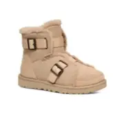UGG Women's DUNE MINI BUCKLE BOOT Suede Leather in Sawdust SZ 8