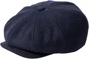 [Generic] Men Newsboy Caps Flat Cap Wool Blend Driving Hat Beret