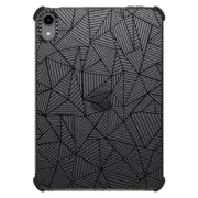 iPad mini (6th gen) iPad Impact Case Abstraction Lines #2 Black and White