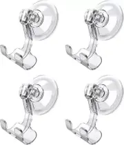 Shower Suction Hooks, 4 Pack Razor Holder for Inside Shower Removable Reusable