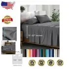 5-Piece Grey Bedding Set - Luxury Split King Sheets with 1800 Thread Count