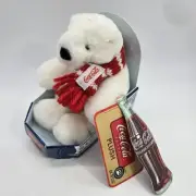 Boyds Bear Coca-Cola Polar Bear with Scarf 4" Plush Coke Stuffed Animal - New