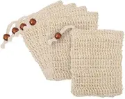 FytStycale 5 Pack Soap Bags, Foaming Net, Hanging Mesh Bag with Drawstring, Soap Pouch for Travel, Bathroom, Soaps, Exfoliating, Bathing