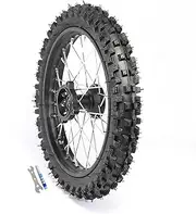 YC Yier 14" Front Rim Wheel Disc Brake 60/100-14 Dirt Bike Tire Tube Wheel 2.50-14 with 1.4x14 Rim & 12mm Bearing for Pit Bikes Apollo SSR 50cc 70cc 90cc 110cc 125cc XR CRF Dirt Pit Bike Taotao