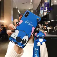 在飛比找Yahoo!奇摩拍賣優惠-卡通史迪仔Samsung S9/S20公仔掛繩手機殼J3/J