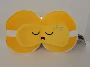Sleep Mask & Neck Pillow ~2 in 1 Travel Pillow * Zippered Smiley Face Design NWT