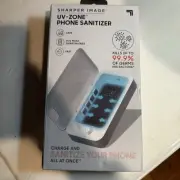Sharper Image UV-Zone Phone Sanitizer & charge your phone all at the same time