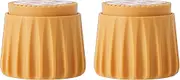 2Pcs Wall Bed Stopper Anti Collision ABS Punch Freely Rotatable Mute Bed Anti Shake Tool for Home(S-Yellow)