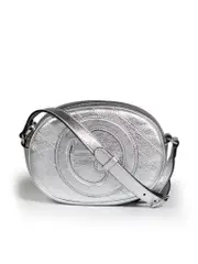 Silver Leather Blondie Mini Crossbody Bag