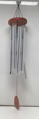 Pure Garden Classic Wind Chime Tuned Metal with Silver Finish