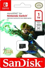 Nintendo Switch Micro SD SanDisk 1TB SDXC Genuine Memory Card SDSQXAO-1T00G