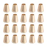 36Pcs Alloy Bell End Stoppers, 12.5mm x 10mm Cord End Fastener, Gold