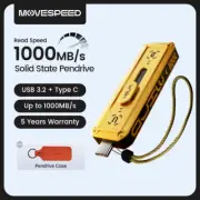 MOVESPEED USB 3.2 Gen 2 Type-C SSD 1000MB/s Flash Drive Solid State Pen Drive
