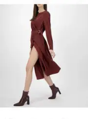 ted baker dress Ted Baker Neenha Pleat Detail Satin Midi Wrap Dress new size 1
