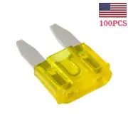 100PCS Motorcycle Car 20 Amp Mini Blade Fuse for Auto ATC ATO Fuse