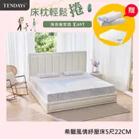 在飛比找momo購物網優惠-【TENDAYS】希臘風情紓壓床墊5尺標準雙人(22cm厚 