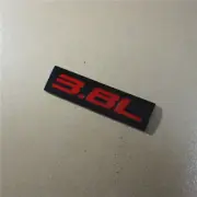 1x Red 3.8L Black Metal Badge Sticker Decal Emblem Engine Auto Coupe Turbo 3D v6 (for: Subaru)