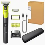 Philips Norelco OneBlade 360 with Connectivity Hybrid Face + Body, Electric Beard Trimmer, Shaver & Body Groomer with 360 Blade Tech, 1x360 Blade, 5-in-1 Comb, Body Kit, Travel Case, QP4631/90