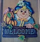 Plastic Canvas "FINISHED* Item-----Welcome Scarecrow