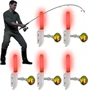 Fishing Rod Light - Alarm Bell Glow Lamp - Luminous Fishing Pole Alarm Light Set of 5 for Night Camping Hiking Outdoor Activities