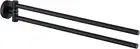 H91201MB Two Arm Swivelling Towel Rail Stainless Steel Matt Black Wall Towel Rai