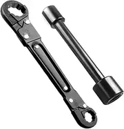 Plumbing Tools Angle Stop Wrench Kit, Plumbers Wrench Double Head Pipe Wrench for 3/8 inch or 1/2 inch MPT Compression Outlet Thread