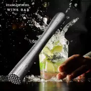 Cocktail Muddler Stainless Steel Bar Mixer Barware Cock Mojito Drink Tool AU.