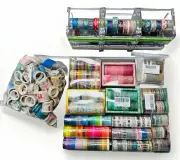 400+ Rolls Washi Tape New Various Colors Foils Patterns 6 Stacking Dispensers!