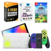 Nintendo Switch OLED Splatoon 3 Edition + Legend of Zelda Links Awakening Bundle