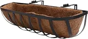 IWOWHERO Decorative Coconut Palm Basket Iron Flower Container Wall-Mounted Planter for Indoor Garden