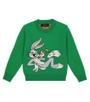 [Alanui Kids] Alanui Kids x Looney Tunes Bugs Bunny jacquard virgin wool sweater Y 10 green
