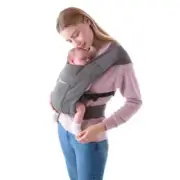 Ergobaby Embrace Cozy Newborn Baby Wrap Carrier Ponte Knit, Heather Grey