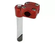VINTAGE 4" LONG ALLOY BMX STYLE BICYCLE STEM (QUILL DIAMETER 22.2MM) IN RED.