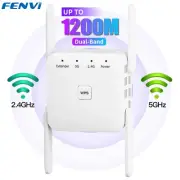1200Mbps Wireless WiFi Repeater - 2.4GHz / 5GHz Signal Extender, Router