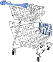 BRIGHTFUFU Mini Shopping Cart Model Desktop Supermarket Trolley for Handcart for Pencils Flowers Cosmetics and More Space Saving Design