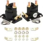 12V (2pcs) Power Trim Solenoid Switch - 89-96158T Solenoid, for Mercruiser Mercury Mariner Outboard Motors 35-275 HP 89-818864T 89-84607 8994318 8996158 8996158T Sae J1171 Solenoid