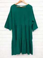 Women's gorman green short sleeve Jimini tiered dress new w/ tags size 12