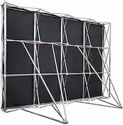 Exhibition Cabin Frame, Emerging Stand for Commercial Fair, Voltage Fabric, Iron Matte Frame, MDF Folding Boards, Background Support (Size: 230x305cm/7.5x10ft)