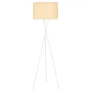 Denise Floor Lamp, White Matte, Wheat