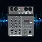 Small 4 Channel Mixing Console Mixing Sound Board for Live Event Studio Home