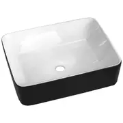 Ceramic Bathroom Basin Sink Vanity Above Counter Basins Bowl Black White