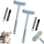 3 in 1 Pet Hair Remover for Couch Furniture, Reusable Pet Fur Cleaner Brush Hair Removal Tool for Dog and Cat Hair, Washable Lint Brushes for Clothing, Bedding, Sofa, Pet Bed, Carpets(2pc)